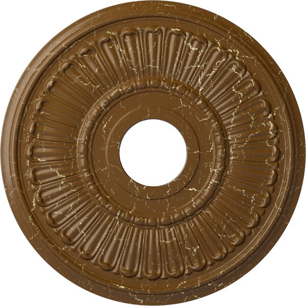 Ekena Millwork Melonie Ceiling Medallion (Canopies up to 6 3/8"), 16"OD x 3 5/8"ID x 3/4"P, Smokey Topaz Crackle CM16MLSTC - main